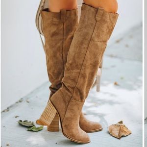 Camel Slouch Boots
